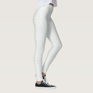 Skriv ut vitkrokodilskal leggings