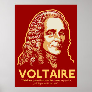 Skriv ut Voltaire-Anpassadet Poster