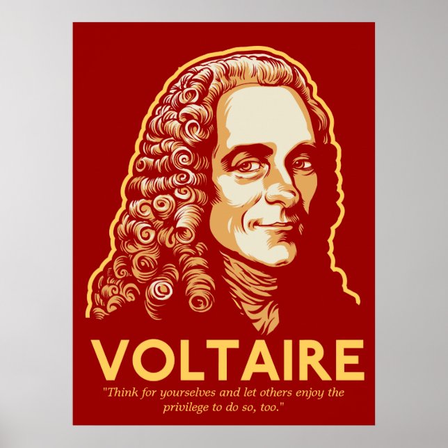 Skriv ut Voltaire-Anpassadet Poster (Framsidan)