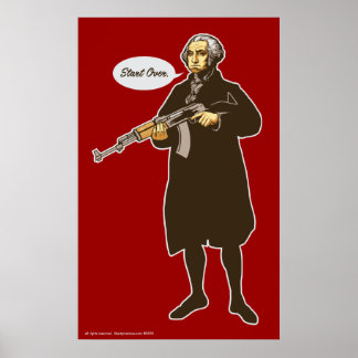 Skriv ut Washington "Start over" Poster