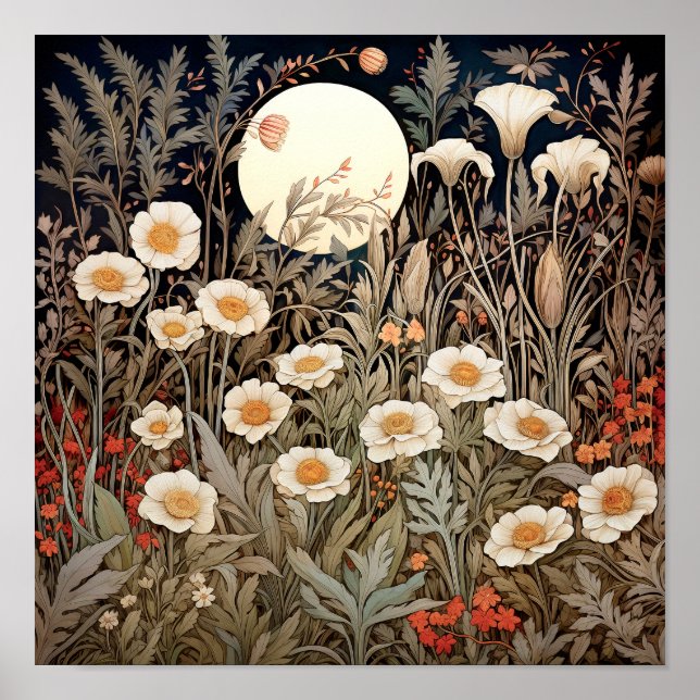 Skriv ut Wildblommor Art Poster (Framsidan)