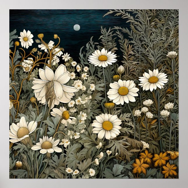 Skriv ut Wildblommor Art Poster (Framsidan)
