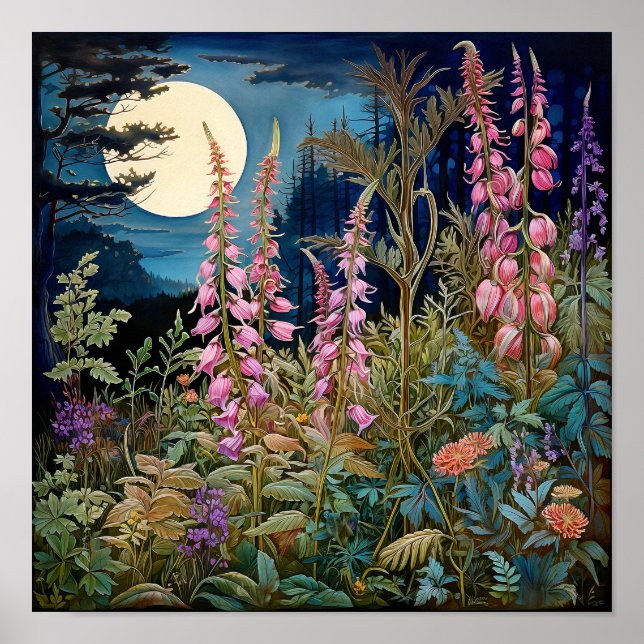 Skriv ut Wildblommor Art Poster (Framsidan)