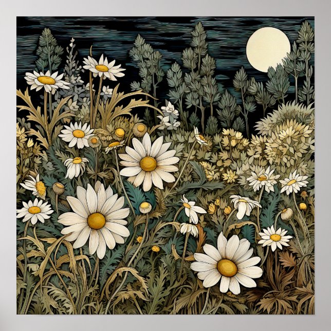 Skriv ut Wildblommor Art Poster (Framsidan)