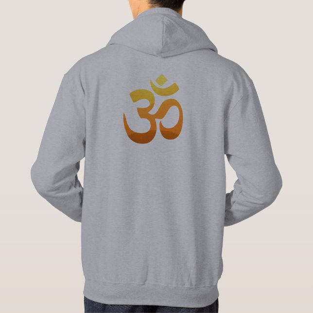 Skriv ut Yoga Om Mantra Symbol Manar på baksidan Hoodie (Baksida)