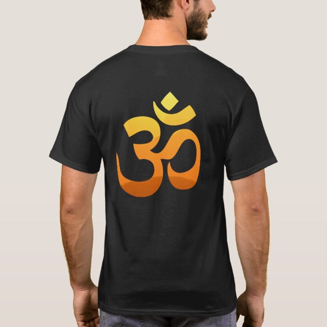 Skriv ut Yoga Om Mantra Symbol Meditation Manar T Shirt (Baksida)