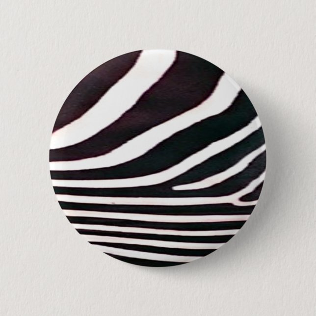 Skriv ut Zebra Black and White Rand Knapp (Framsida)
