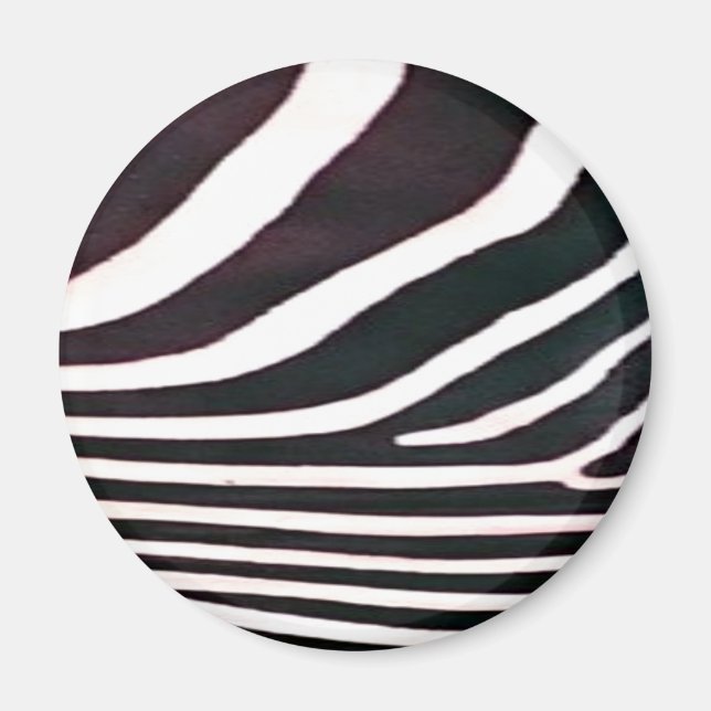 Skriv ut Zebra Black and White Rand Magnet (Framsidan)