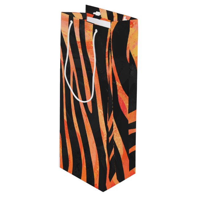 Skriv ut Zebra Black och Orange (Framsidan Vinklad)