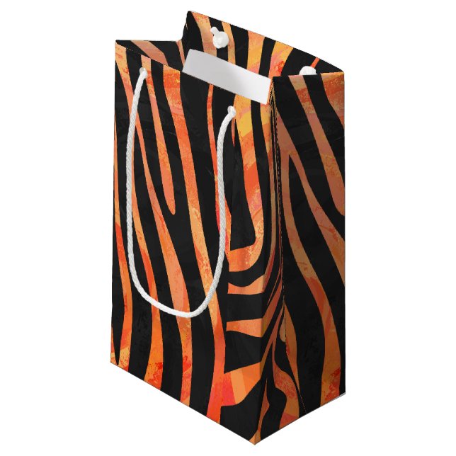 Skriv ut Zebra Black och Orange (Framsidan Vinklad)