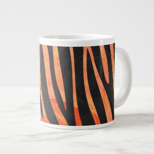 Skriv ut Zebra Black och Orange Jumbo Mugg