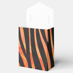 Skriv ut Zebra Black och Orange Presentaskar