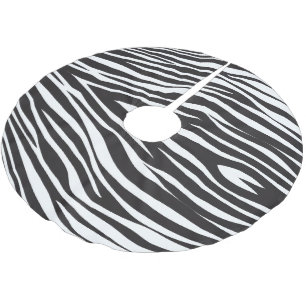 Skriv ut zebra ränder julgransmatta borstad polyester