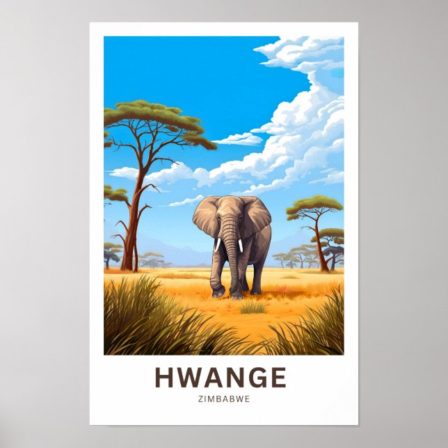Skriv ut Zimbabwes reseutskrift Poster (Framsidan)