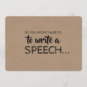 Skriva a Tal - Lustigt Groomsman Frieri Inbjudningar