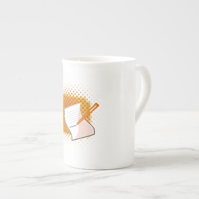 Skriva Älskare Benporslin Mugg (Framsida höger)