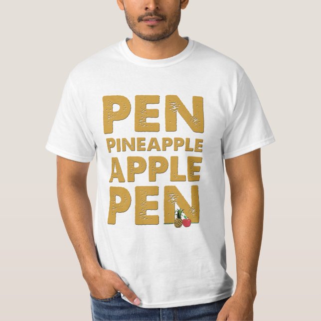 Skriva ananas Apple skrivar skjortan - rolig T-shirt (Framsida)