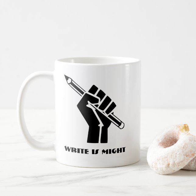 Skriva är kan kaffemugg (Med munk)