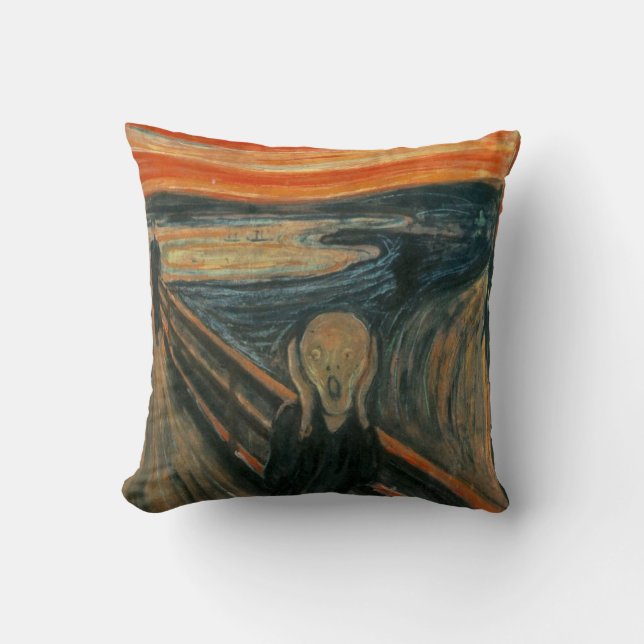 Skriva av Edvard Munch,symbolisk målare Kudde (Framsida)