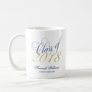 Skriva blåttguld klassificerar av kaffemugg