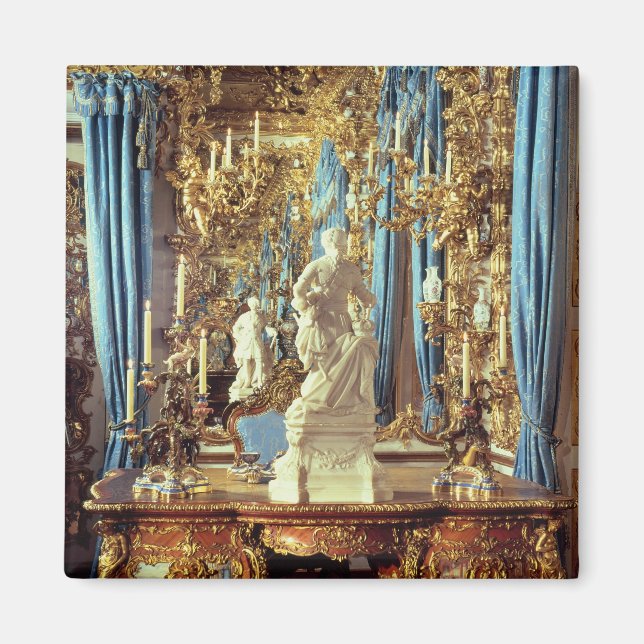 Skriva bord och staty av Louis XV Magnet (Framsidan)