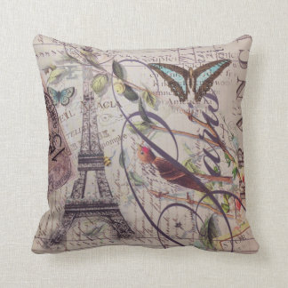 Skriva det franska landfjärilsParis Eiffel torn Kudde