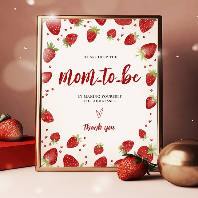 Skriva Din babyskylt för jordgubbsgubben Adress Poster (Skapare uppladdad)