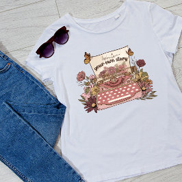Skriva din egen artikel vintage Blommigt Kvinnor T T Shirt