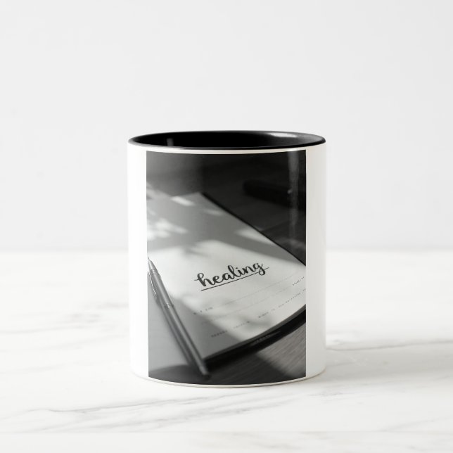 Skriva ditt eget recept på lycka Två-Tonad mugg (Center)