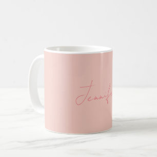 Skriva ditt namn med enkel och modern handstil kaffemugg