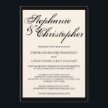 Skriva elegansbröllopinbjudan inbjudningar<br><div class="desc">En elegant design,  som presenterar bruden och brudgummen,  denna bröllopinbjudan är klassikern och tidlöst.</div>