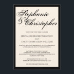 Skriva elegansbröllopinbjudan inbjudningar<br><div class="desc">En elegant design,  som presenterar bruden och brudgummen,  denna bröllopinbjudan är klassikern och tidlöst.</div>