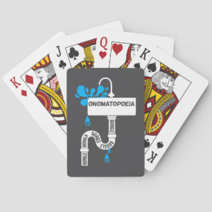 Skriva eller poesi på kreativet Onomatopoeia Casinokort