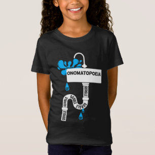 Skriva eller poesi på kreativet Onomatopoeia T Shirt