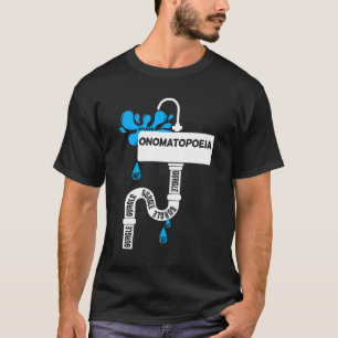 Skriva eller poesi på kreativet Onomatopoeia T Shirt