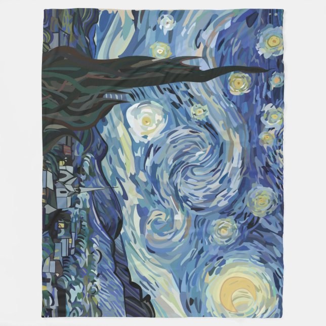 Skriva filten för den verktygVan Gogh ullen Fleecefilt (Framsidan)