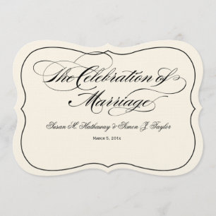 Skriva fläkten för bröllopsprogrammet DIY - svart Program