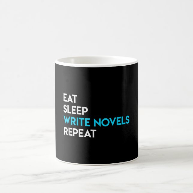 Skriva för Ät viloläge - Write Novel Writer Noveli Kaffemugg (Center)