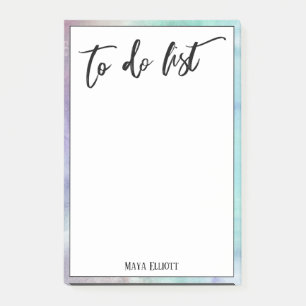 Skriva för att göra lista med flerfärgad Pastel Gr Post-it Block