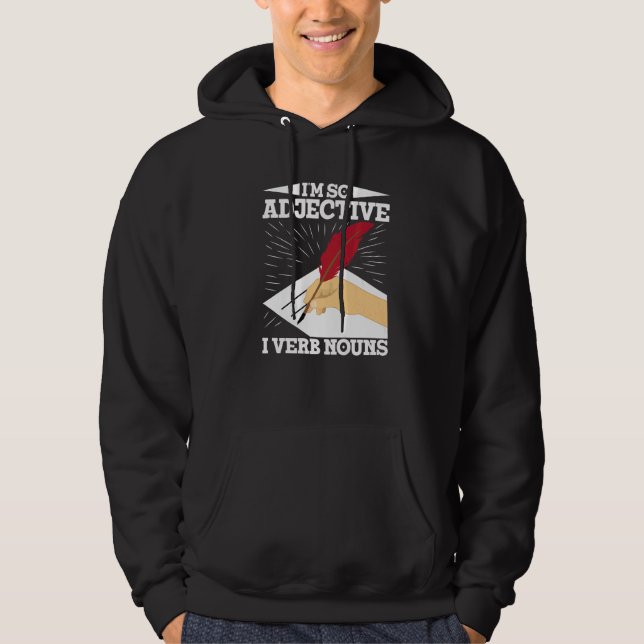 Skriva för författare och författare hoodie (Framsida)