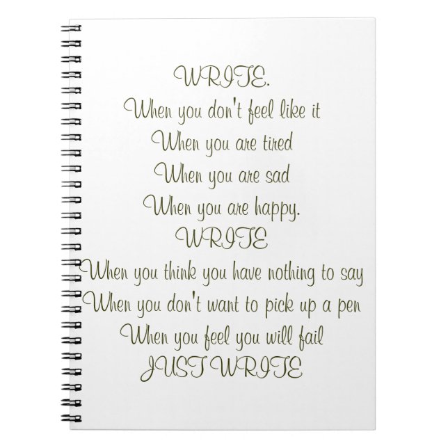 Skriva! Förbigå boken Anteckningsbok (Framsidan)