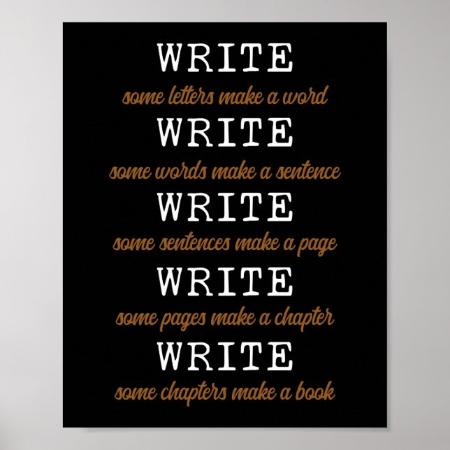 Skriva författarSkriva En del Brev gör en Ord Poster (Framsidan)