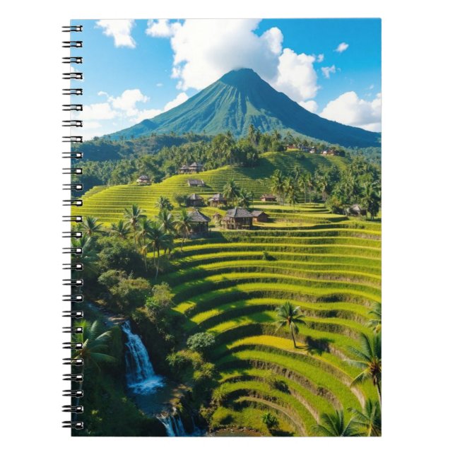 "Skriva från Paradise - Let Bali Inspire each Page Anteckningsbok (Framsidan)