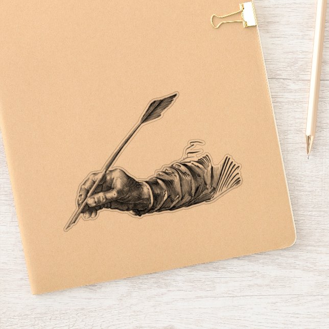 Skriva hand klistermärken (Anteckningsbok)