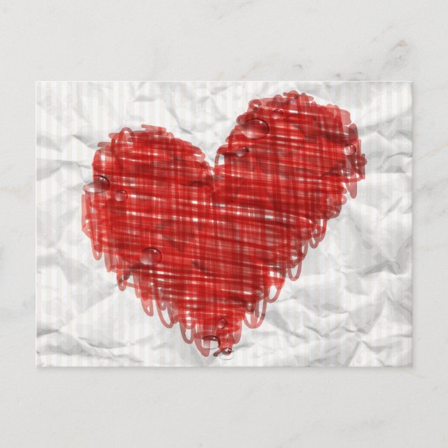 Skriva hjärtan postkort vykort (Framsida)