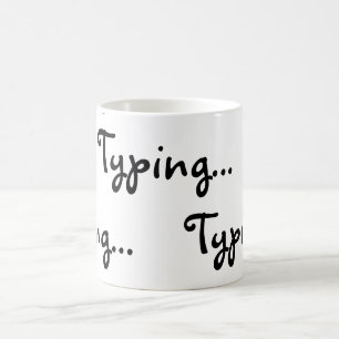 Skriva in svart text brev kaffemugg