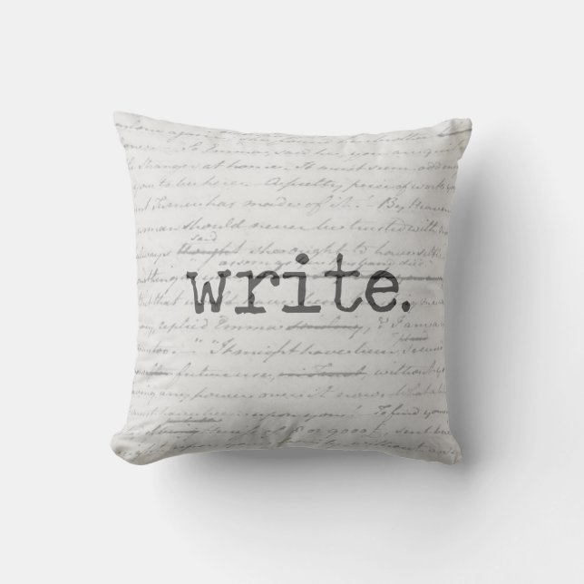 Skriva, Jane Austen Motivational manuscript Kudde (Framsida)