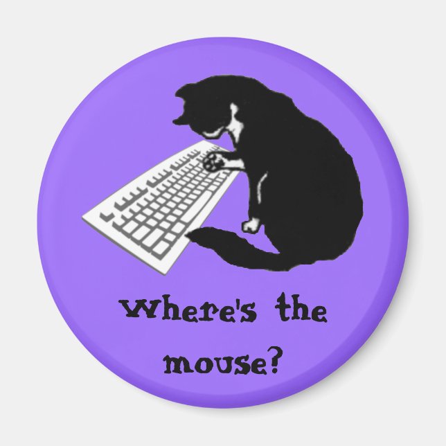 Skriva katt magnet (Framsidan)