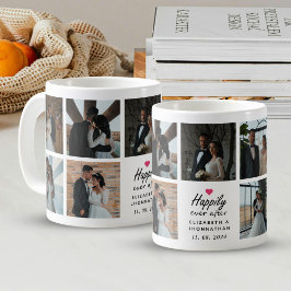 Skriva lyckligtvis allt efter Rosa Heart Photo Col Kaffemugg