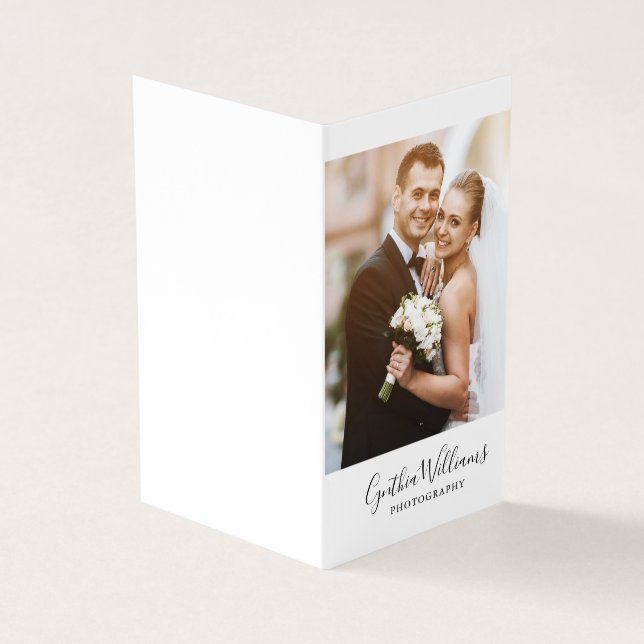 Skriva märka modern fotografi visitkort (Utsida)